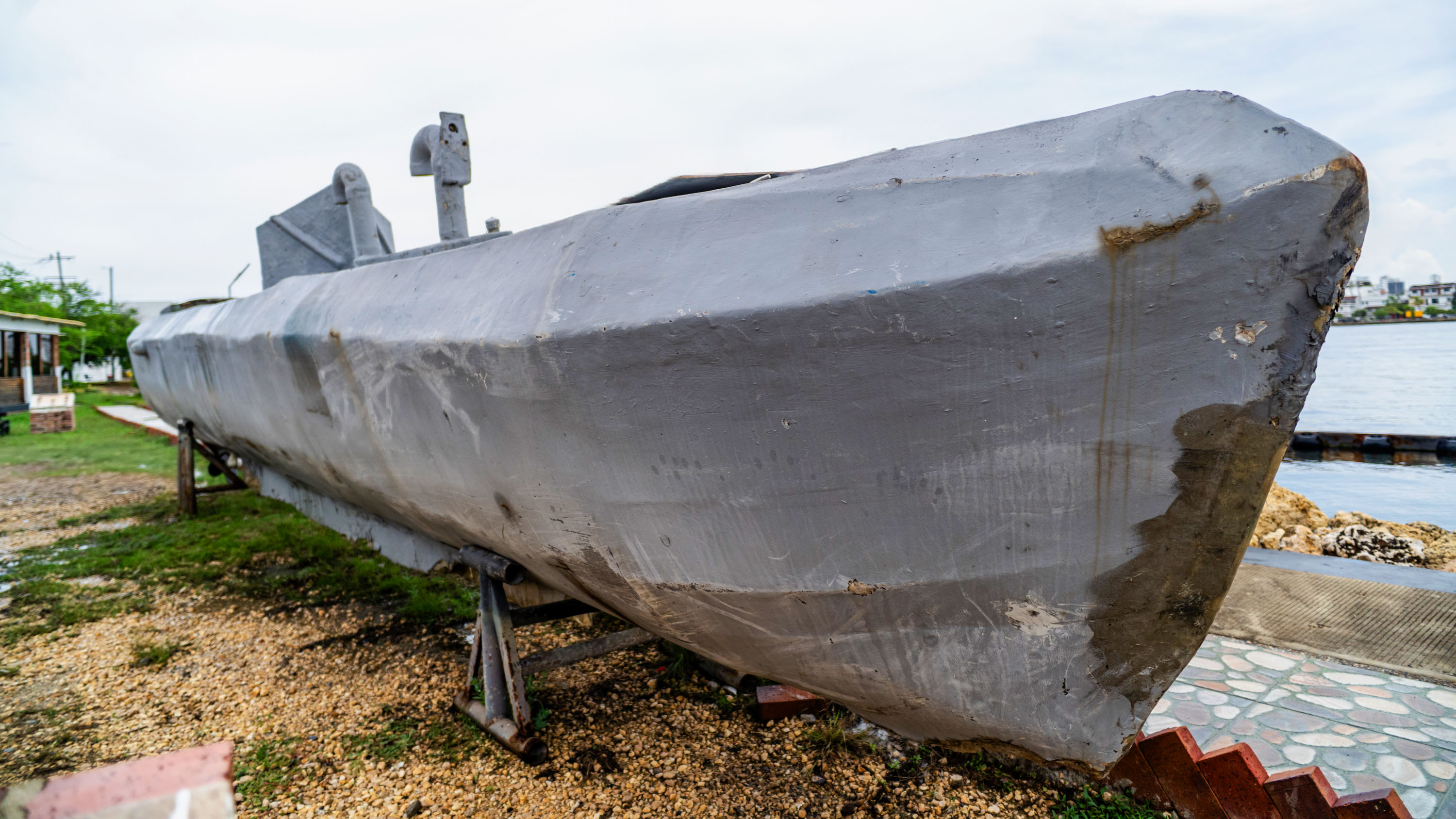 view of an unmanned sub from the nose